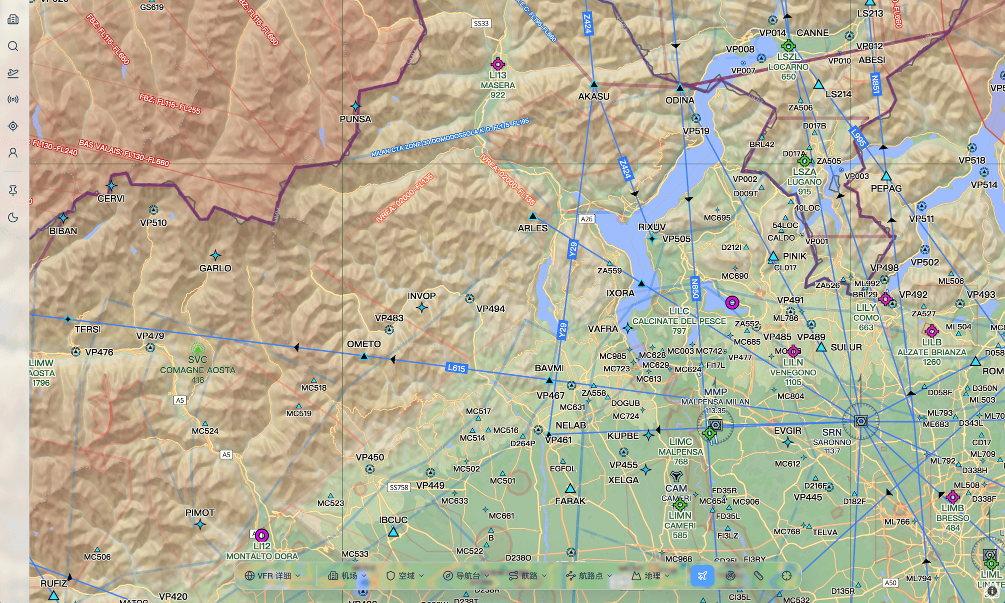 Enroute Chart — Refined Enroute Layers